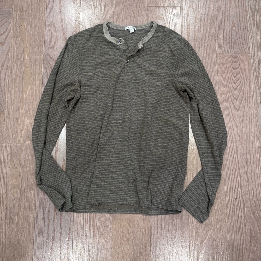 James Perse Striped Long Sleeve Tee